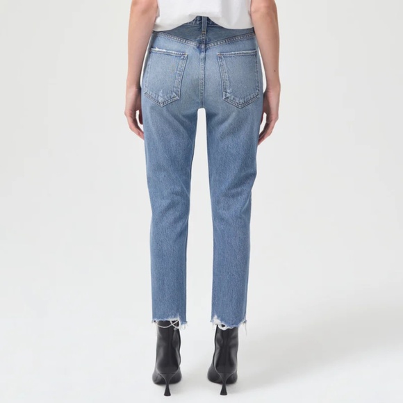 AGOLDE Riley High Rise Straight Crop Jeans in Blue Haven Size 27 - Picture 2 of 9